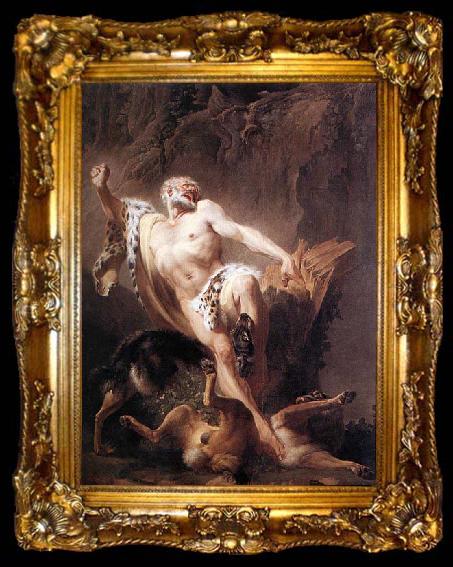 framed  Joseph Benoit Suvee Milon of Crotona, ta009-2